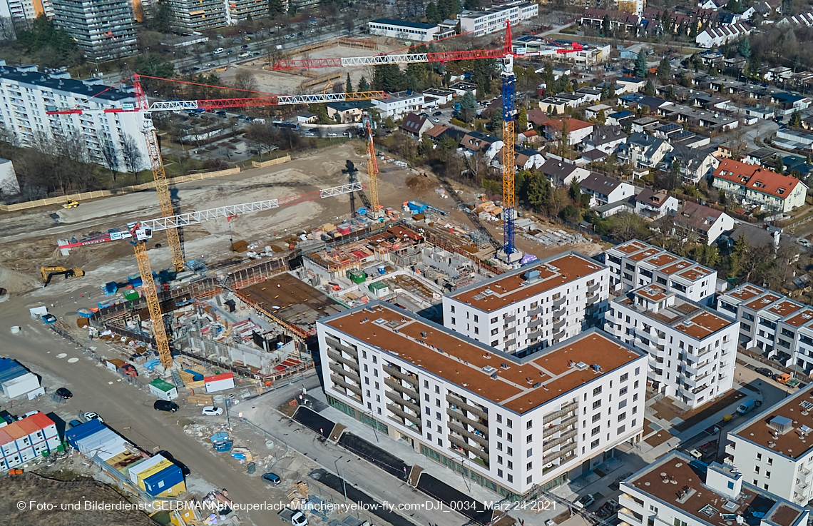 24.03.2021 - Baustelle Alexisquartier und Pandion Verde in Neuperlach